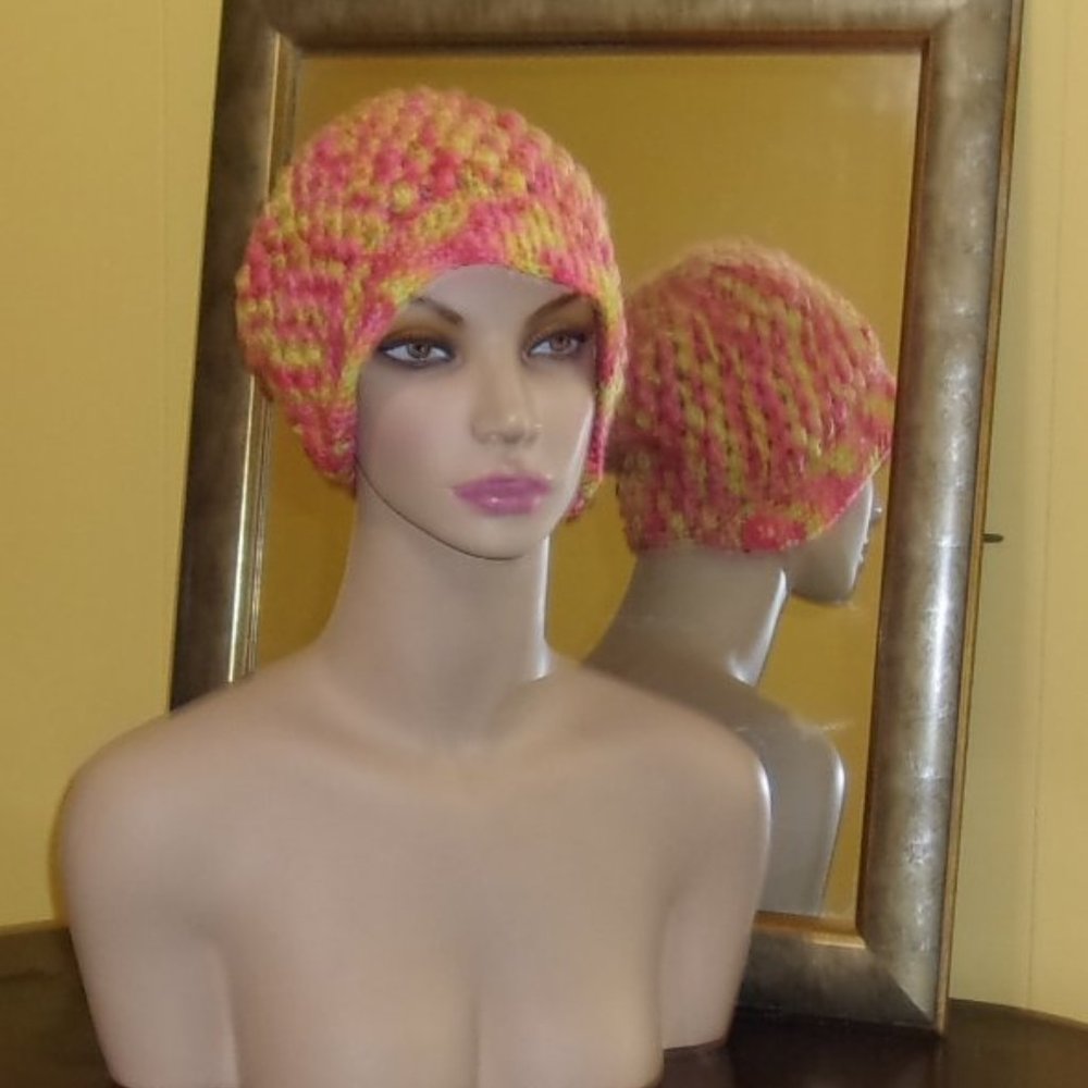 Puff Stitch Slouchy Hat